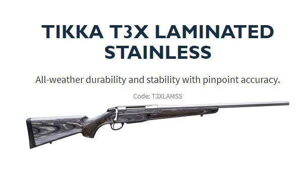 Tikka T3x Laminated Stainless Bankstown Gun Shop