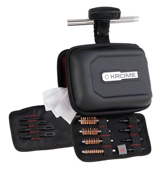 GUN CLEANING KIT ALLEN KROME COMPACT HANDGUN CLEANING KIT (22-357-8MM-380-40-45 CALS)