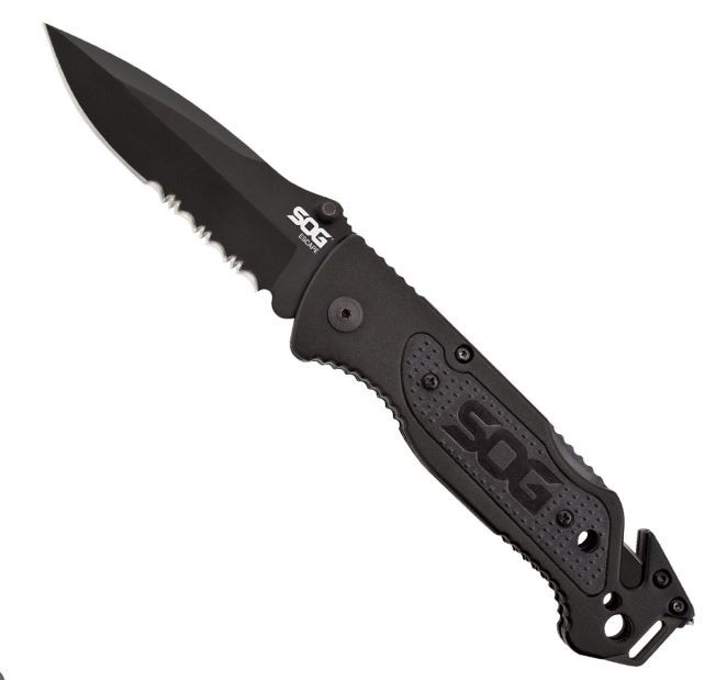 KNIFE SOG ESCAPE FF25CP FOLDER HARD CASES BLACK Bankstown Gun Shop