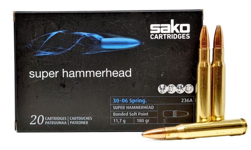 AMMO SAKO 30-06/180G SUPER HAMMERHEAD SOFT POINT (20) - Bankstown Gun Shop