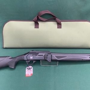 .12G AXOR FIREARMS MODEL BUSHPIG PUSH BUTTON BLACK 20'' BARELL FOLDING SHOTGUN 5+1 WITH CANVAS BAG