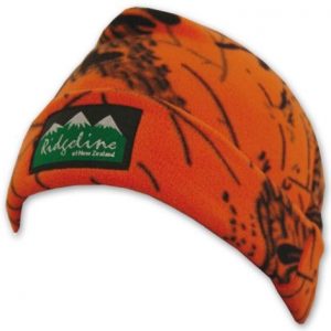RIDGELINE BEANIE POLAR FLEECE BLAZE ORANGE CAMO