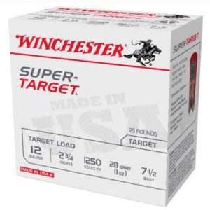 AMMO WIN 12G SUPER TARGET VELOCITY 1250 7.5 SHOT 28 GRAM ( PK25 ) ( TRGT12507 ) SLAB $145