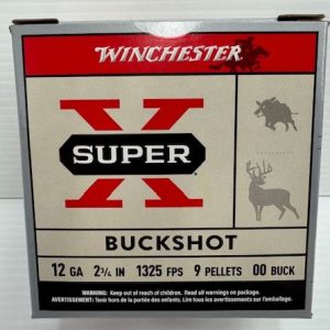 AMMO WIN 12G SUPER X BUCKSHOT VELOCITY 1325 9 PELLETS ( OO ) ( PK25 ) ( XB1200VP25 )