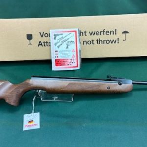 .22 A/RIFLE WEIHRAUCH MDL ''HW95'' LUXUS BLUED WOOD WITH OPEN SIGHTS 16'' #2360