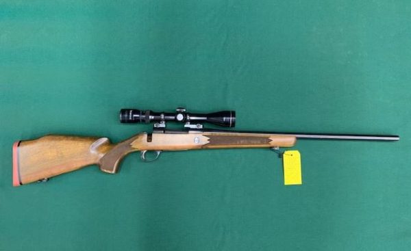 .308 SAKO MODEL AII BLUED WOOD FITTED WITH TASCO PRONG HORN 3-9x40 SCOPE - NO BOLT !!!