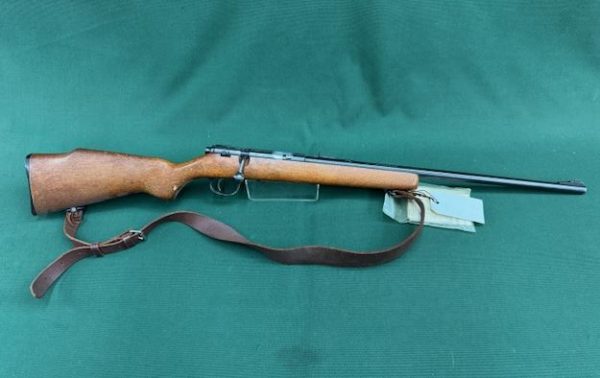 .22 MAG MARLIN MODEL ''25M'' BOLT ACTION BLUED WOOD WITH OPEN SIGHTS - (NO MAG) WITH LEATHER SLING