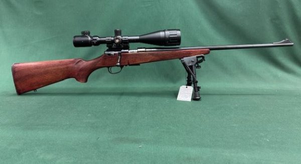 .17HMR ZASTAVA MODEL "MPW'' BLOT ACTION BLUED WOOD SCOPED AND BIPOD