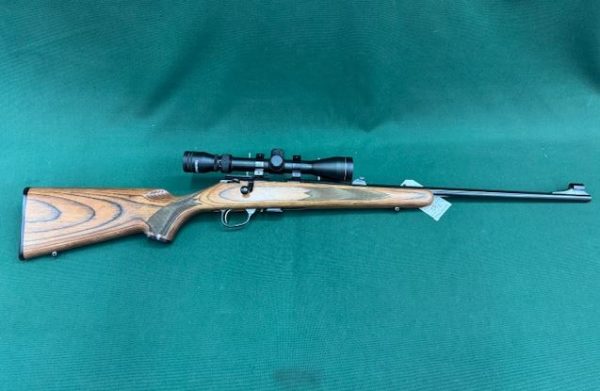 .22 REMINGTON MODEL ''5'' BOLT ACTION BLUED LAMINATE WITH 3-9X740 TASCO SCOPE NEW 5RD MAG - GREAT CONDITION !!!
