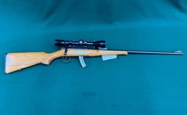 .22 BRNO MODEL ''2'' BOLT ACTION BLUED WOOD WITH 15RD STEEL MAG (1977) 6X40 TASCO SCOPE-GREAT CONDITION !!! RARE !!!