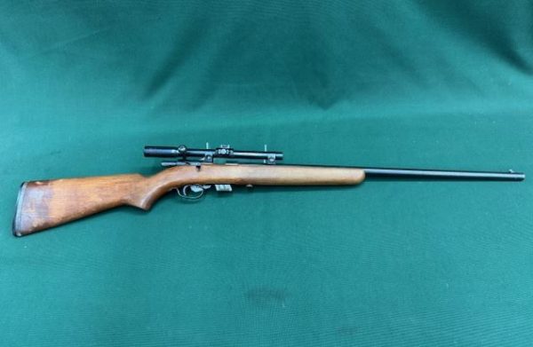 .22 LITHGOW MODEL ''12'' BLUED WOOD 24'' 5RD BOLT ACTION WITH ANCIENT SCOPE !!!