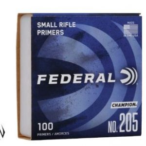 PRIMERS FEDERAL 205 SMALL RIFLE ( 100 ) ALSO AVAILABLE IN A BRICK ( 1000 )