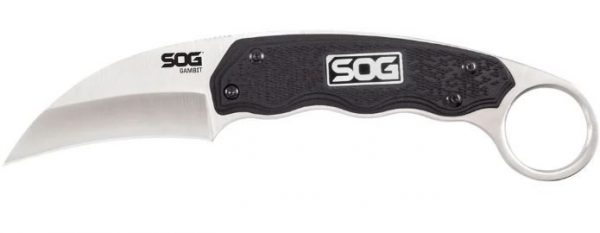 KNIFE SOG GAMBIT GB1001-CP CURVED SHEEPSFOOT SATIN POLISHED