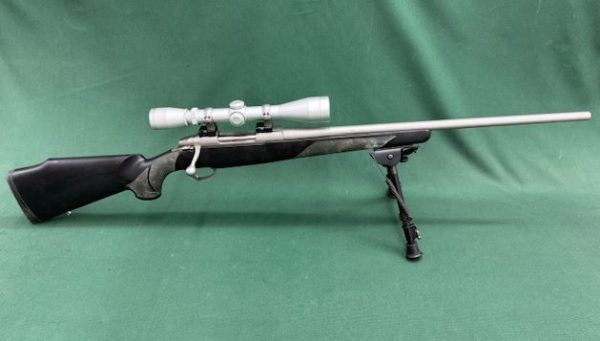 .243 SAKO MODEL ''75'' STAINLESS SYNTHETIC FITTED WITH LEUPOLD 3-9X40 SILVER SCOPE, BIPOD & SLING - GOOD CONDITION !!!