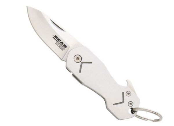 KNIFE BEAR 2 3/4 KEYCHAIN + MINI KNIFE + BOTTLE OPENER