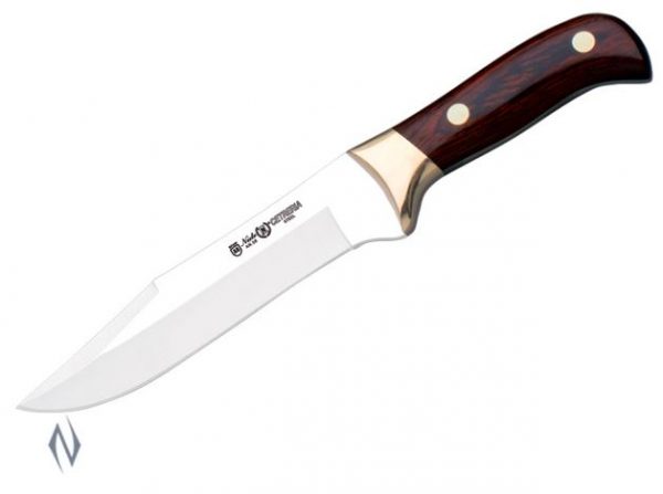 KNIFE NIETO CETRERIA 16CM FIXED STAINLESS BLADE IN BROWN LEATHER POUCH