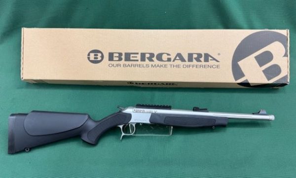 .9MM BERGARA MODEL ''BA13'' TAKEDOWN STAINLESS FLUTED 18' THREADED MUZZLE SINGLE SHOT RIFLE WITH PIC RAIL