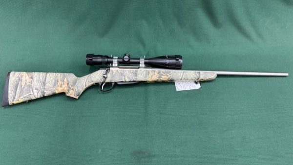 .223 TIKKA T3 CAMO STAINLESS FITTED WITH 5-15X44 BUSHNELL ELITE SCOPE-EXCELLENT CONDITION !!!