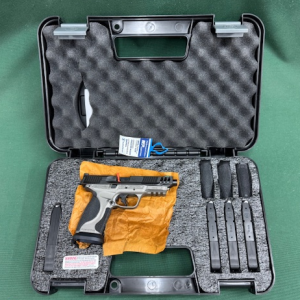 PISTOL .9MM SMITH & WESSON MODEL M&P9 M2.0 COMPETITOR SEMI AUTO TWO TONE BLUED/GREY WITH 3 SPARE MAGS