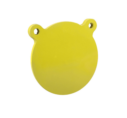 TARGET METAL GONG RIDGETEK 250MM DIAMETER LASER CUT 10MM AR500 YELLOW