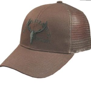 RIDGELINE CAP PRIDE BROWN WITH 3D DEER SCULL EMBROIDERY