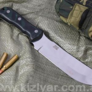 KNIFE CUSTOM AUST MADE WITH LEATHER CUSTOM SHEATH (RUS005)