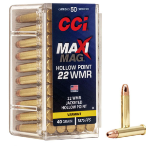 AMMO CCI 22MAG/40G MAXI MAG JACKETED HOLLOW POINT (50)