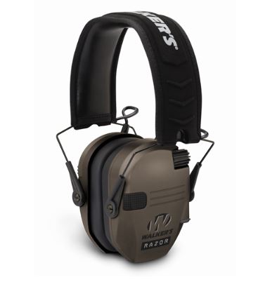 EAR MUFFS WALKERS RAZOR SLIM ELECTRONIC FLAT DARK EARTH FOLDING 23DB