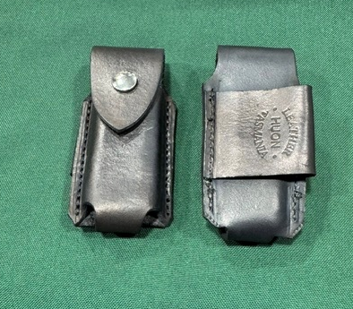KNIFE POUCH LEATHERMAN BLACK LEATHER HORIZONTAL MEDIUM MADE IN TASMANIA